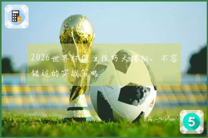 2026世界杯投注技巧大揭秘，不容错过的实战策略